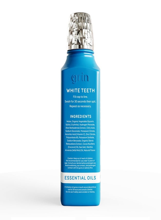 Grin White Teeth Oral Rinse, 16 Fl Oz, Fresh Breath Mouthwash, Brite Mint Flavored, Alcohol-Free - Image 2